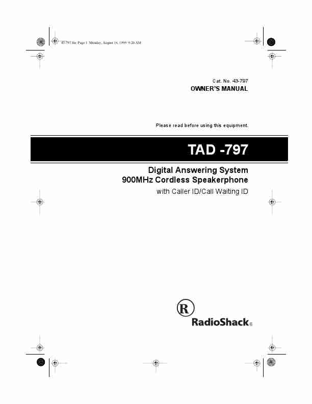 Radio Shack Answering Machine TAD -797-page_pdf